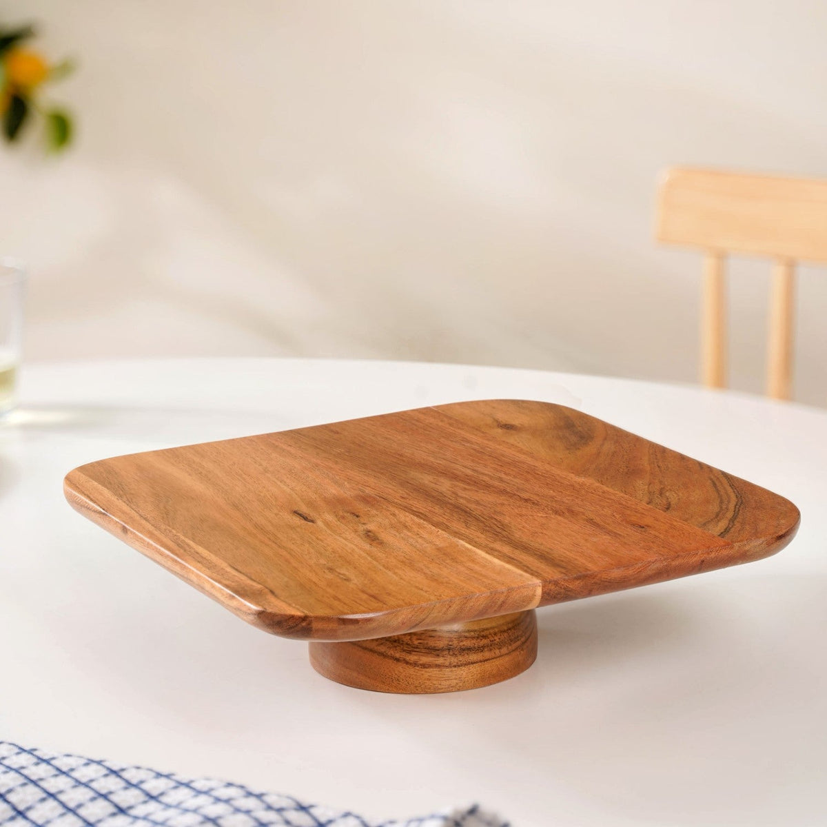 Acacia Wood Cake Stand Nestasia
