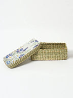 Handmade Long Seagrass Lid Box for Closet & Wardrobe Organization