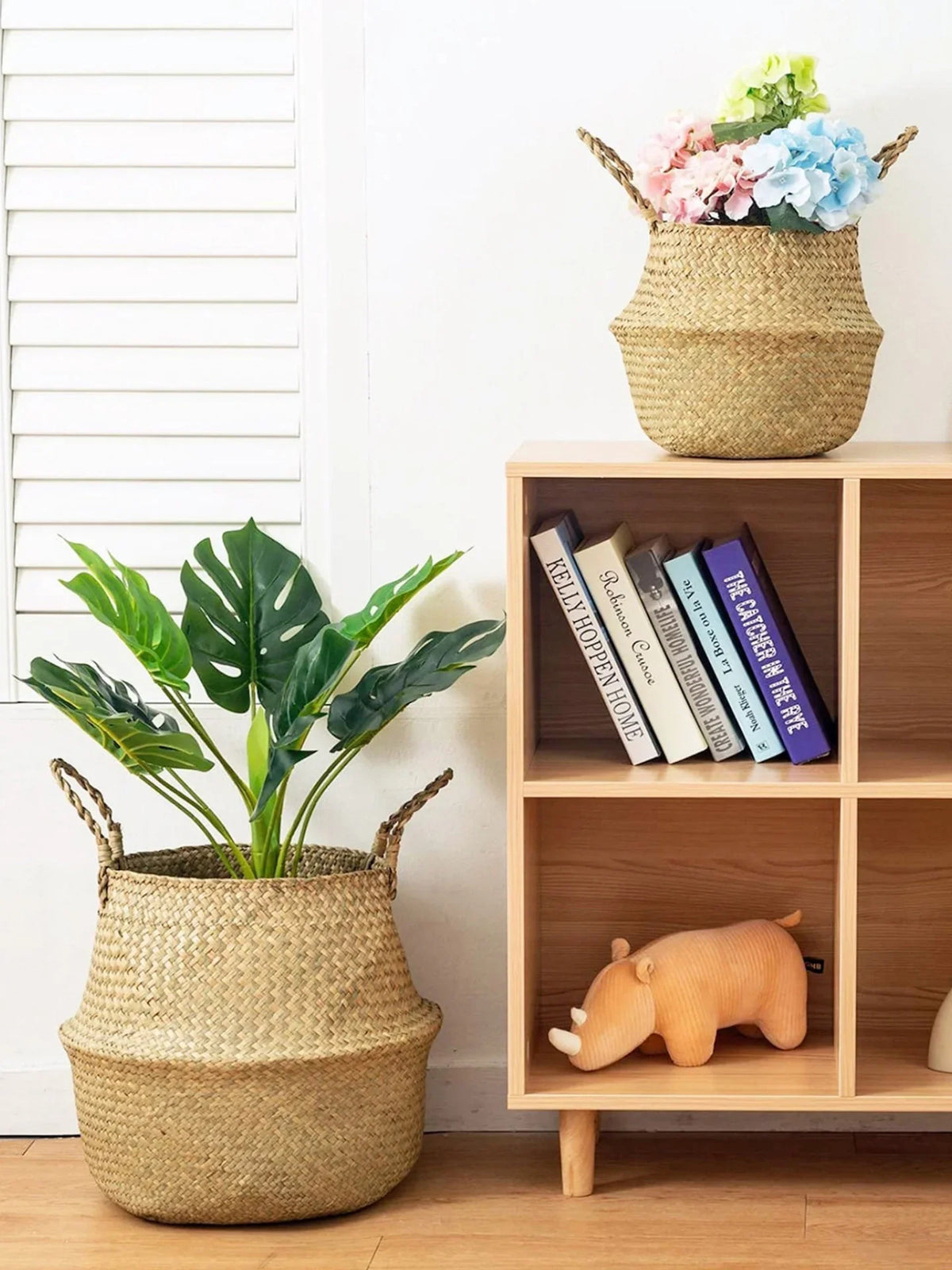 Neutral Belly Basket for Greenery, Toys & More