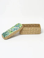 Handwoven Long Seagrass Storage Box for Scarves, Accessories & Small Items