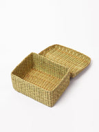 Stylish Seagrass Lid Box for Wardrobe & Accessories Storage