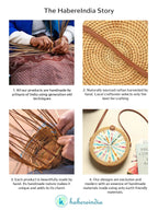 Lightweight Handmade Rattan Sling Bag for Vacation, Picnic, and Everyday Use