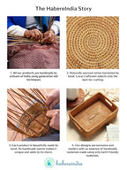 Rustic Handmade Rattan Tray for Functional Storage and Stylish Home Decoration