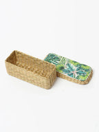 Handwoven Long Seagrass Storage Box for Scarves, Accessories & Small Items