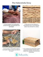 Eco-Friendly Seagrass Lid Box for Scarves, Belts & Wardrobe Essentials