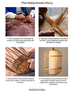 Decorative Bamboo Ceiling Light for Cafe and Home Interiors