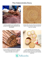 Handwoven Rattan Coasters Set for Tabletop, Dining, and Drink Protection