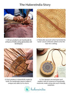 Handwoven Round Rattan Sling Bag for Beach Trips, Travel, and Casual Wear