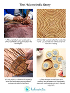 Handwoven Rattan Tea Coasters for Tabletop, Dining, and Beverage Protection