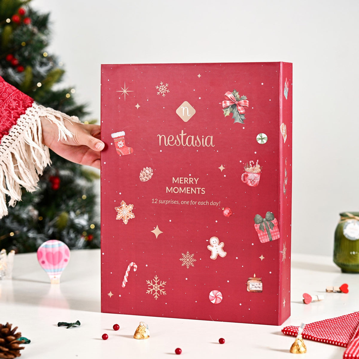 Christmas Advent Calendar Gift Box With 12 Gifts Nestasia