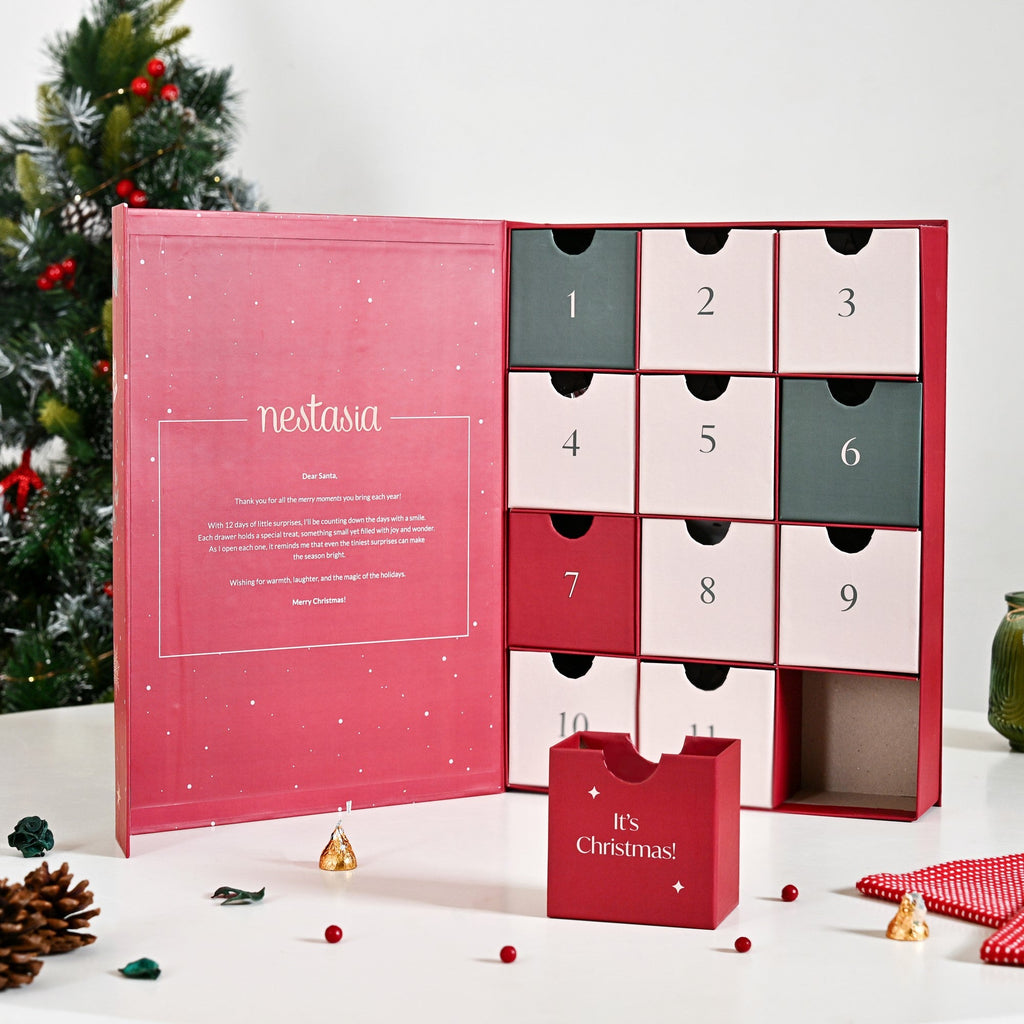 Christmas Advent Calendar Gift Box With 12 Gifts Nestasia