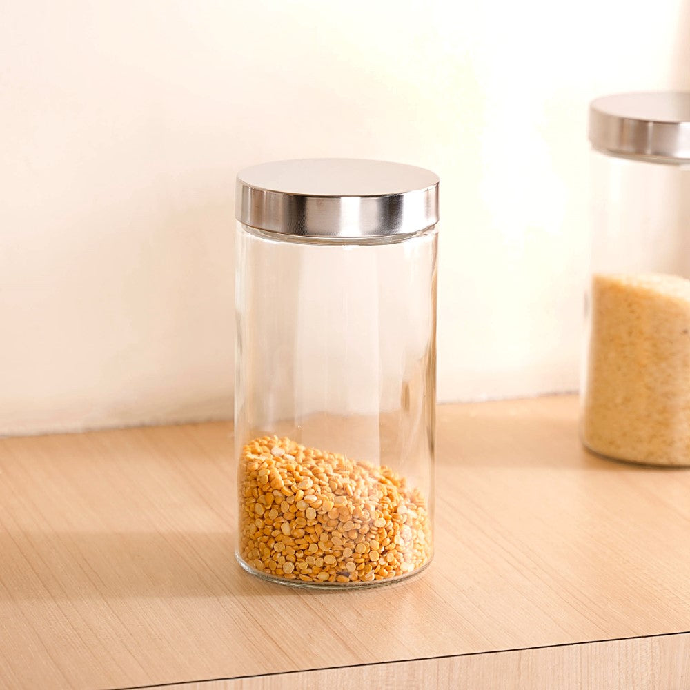 Tall Kitchen Storage Jars Set Of 4 1500ml Nestasia