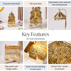 Brass Singhasan With Detachable Chatra Nestasia