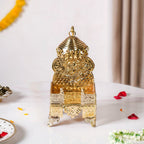 Brass Singhasan With Detachable Chatra Nestasia