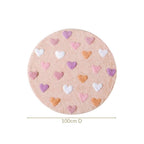 All Hearts Soft Girl Round Rug 100cm Nestasia
