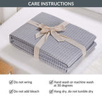 All Season Waffle Sofa Throw Blanket Grey White 220x200cm Nestasia
