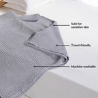 All Season Waffle Sofa Throw Blanket Grey White 220x200cm Nestasia