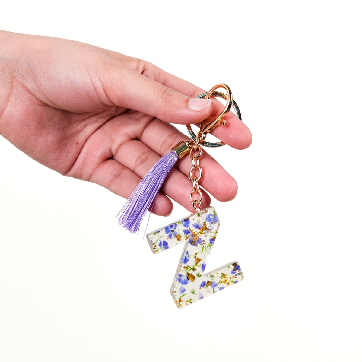 Hana Z Resin Keychain With Gold Flecks Nestasia
