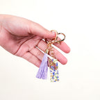 Iconic I Resin Keyring With Lavender Tassel Nestasia