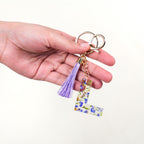 Lavender L Keychain With Dual Hooks Nestasia