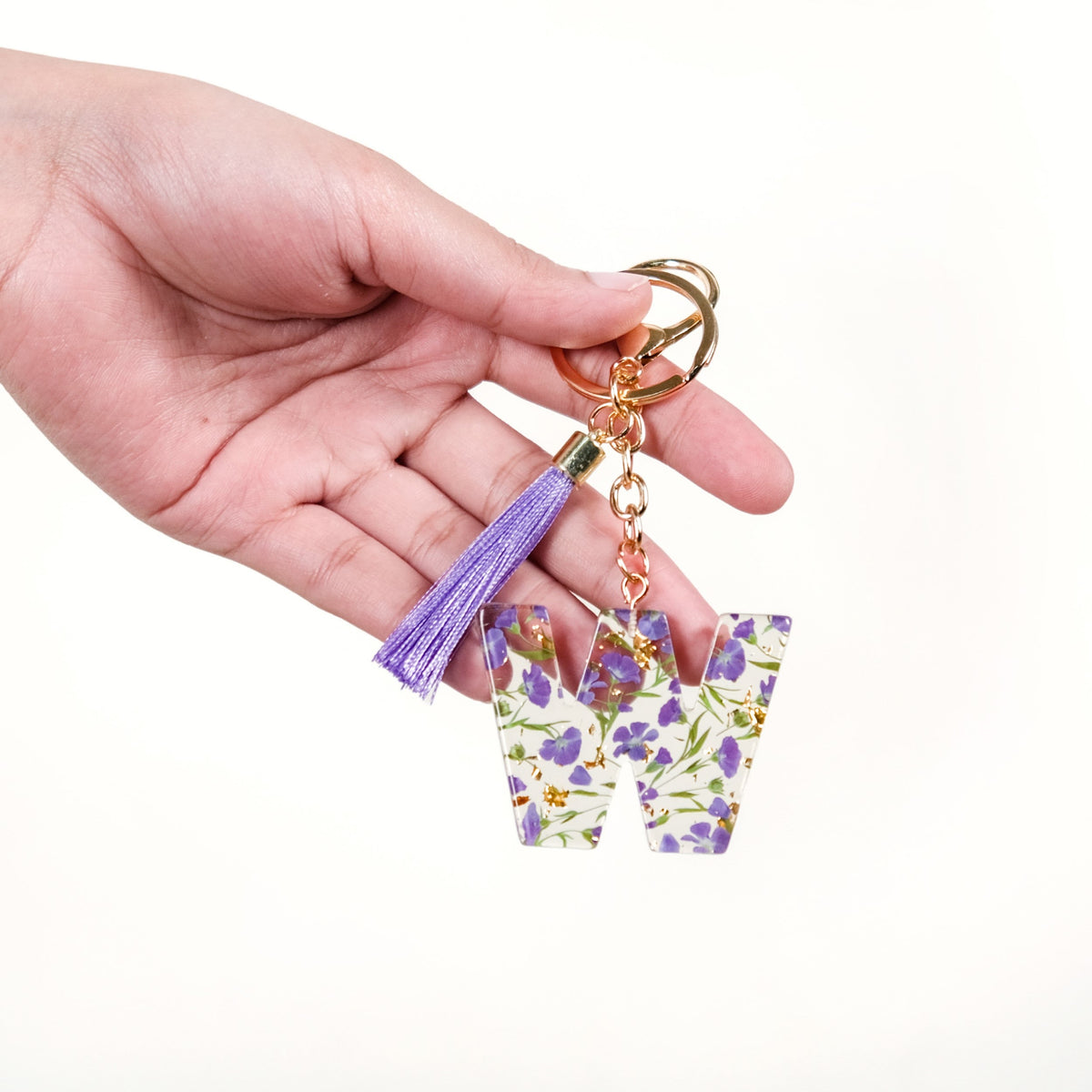 Wonderous Wildflower W Alphabet Keyring Nestasia