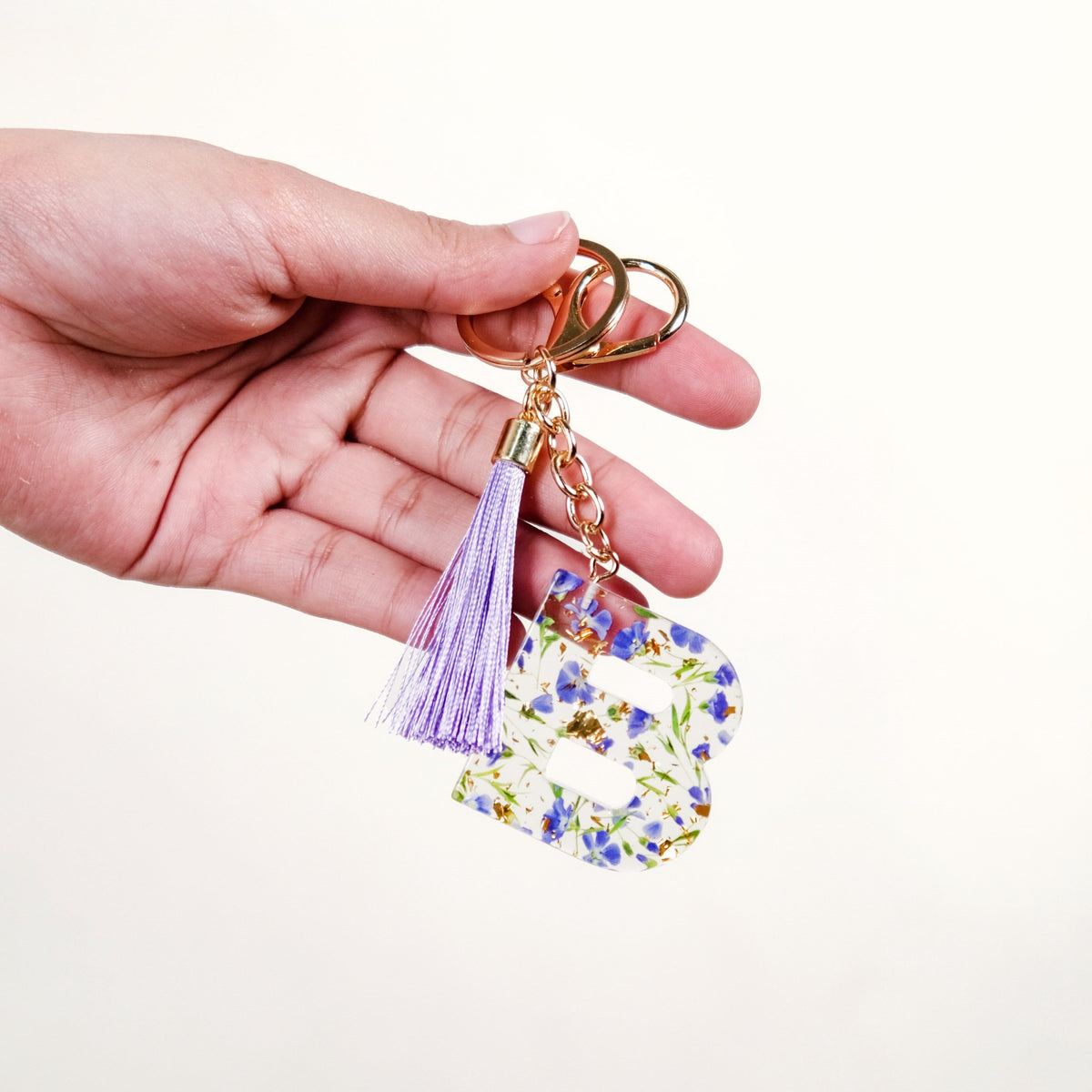 Blooming Beauty Pressed Flower B Keyring Nestasia