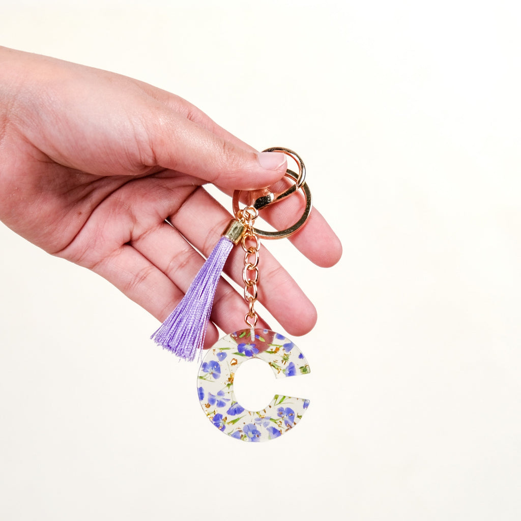 Charming Elegance C Alphabet Keychain Nestasia