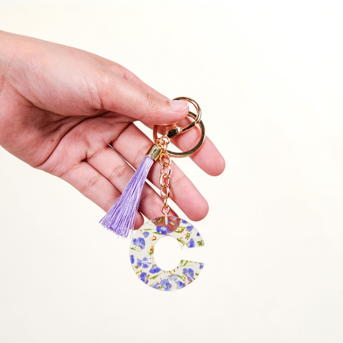 Charming Elegance C Alphabet Keychain Nestasia