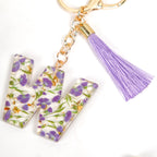 Wonderous Wildflower W Alphabet Keyring Nestasia