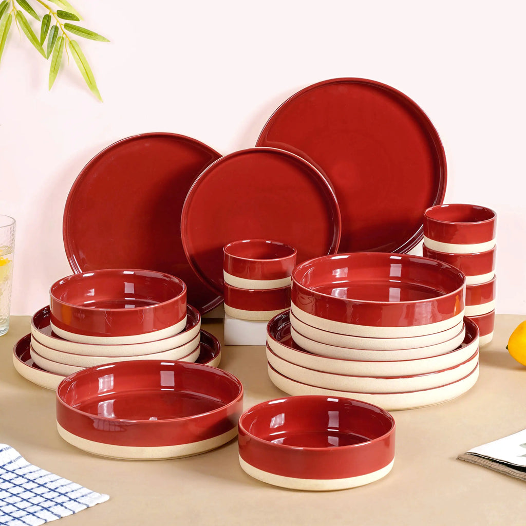 Amber Clay 22 Piece Dinnerset For 6 Nestasia