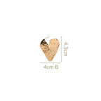 Amour Textured Heart Earrings Nestasia