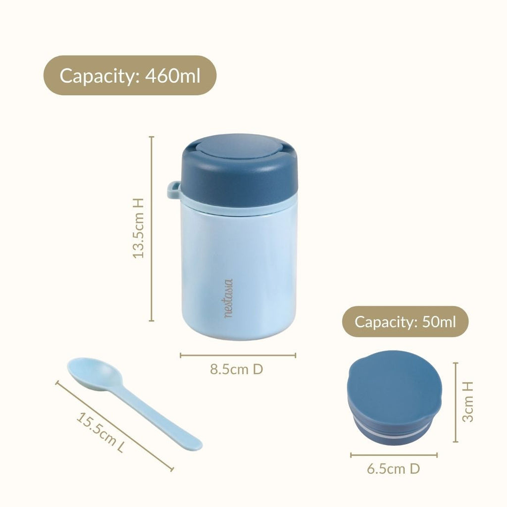 AMPM Jar With Dip Bowl And Spoon Baby Blue 460ml Nestasia