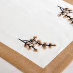 Midori Rustic Charm Cotton Table Runner In Brown 180x36cm Nestasia