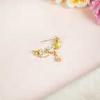 Angel Wing And Heart Brooch Gold Nestasia