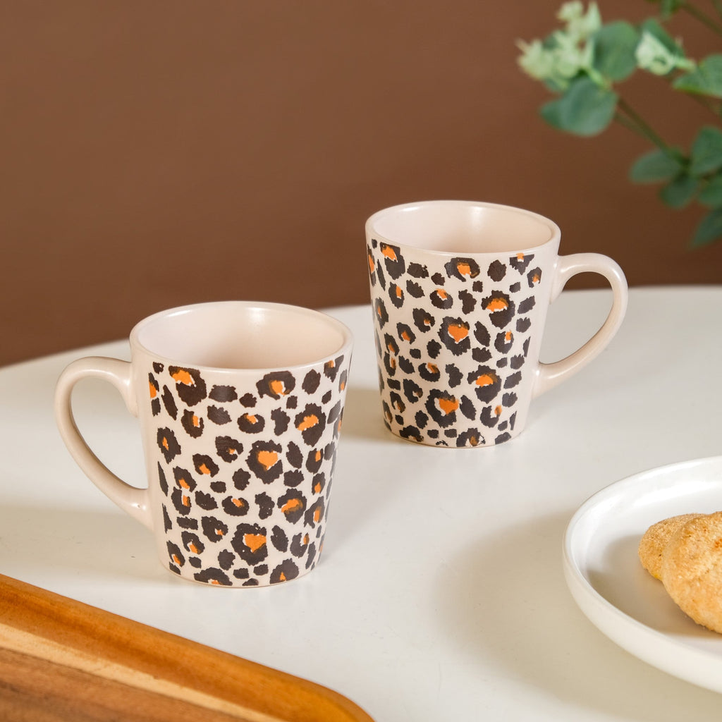 Animal Print Coffee Mug Set Of 6 220ml Nestasia