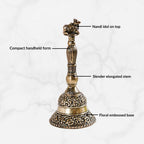 Antique Pure Brass Nandi Pooja Ghanti With Gift Box 10cm