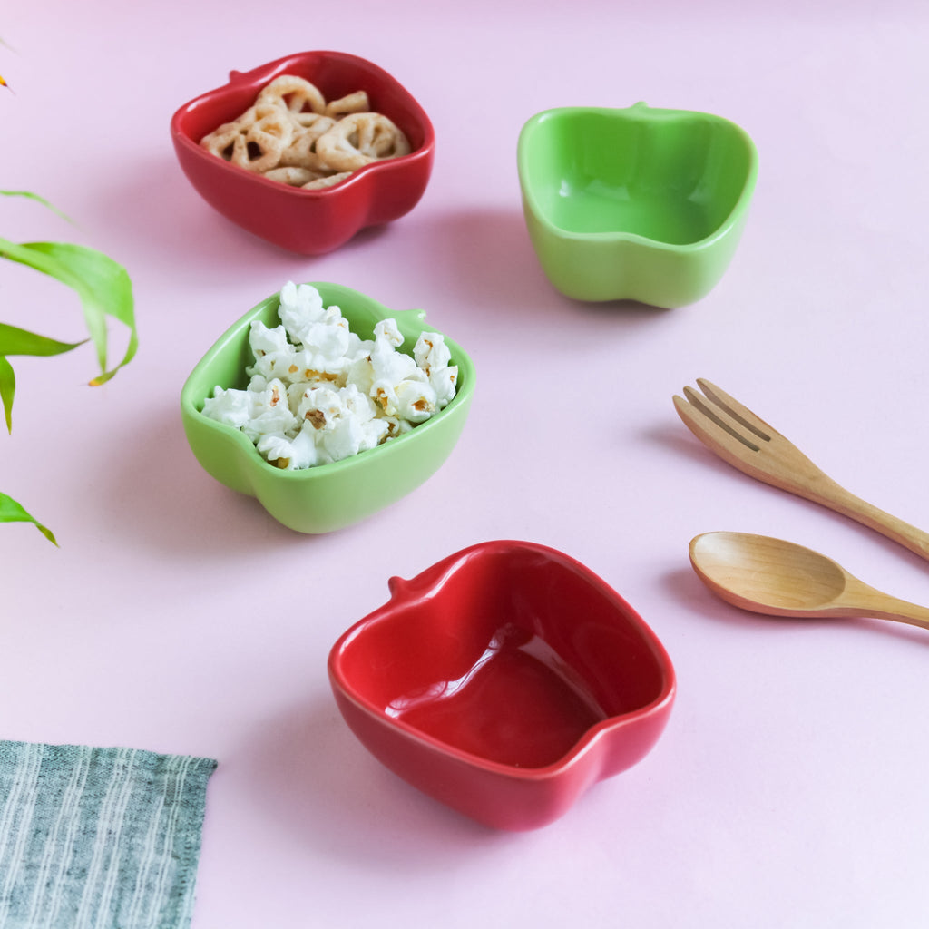 Apple Shaped Bowl Set of 2 Nestasia