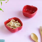 Apple Shaped Bowl Set of 2 Nestasia