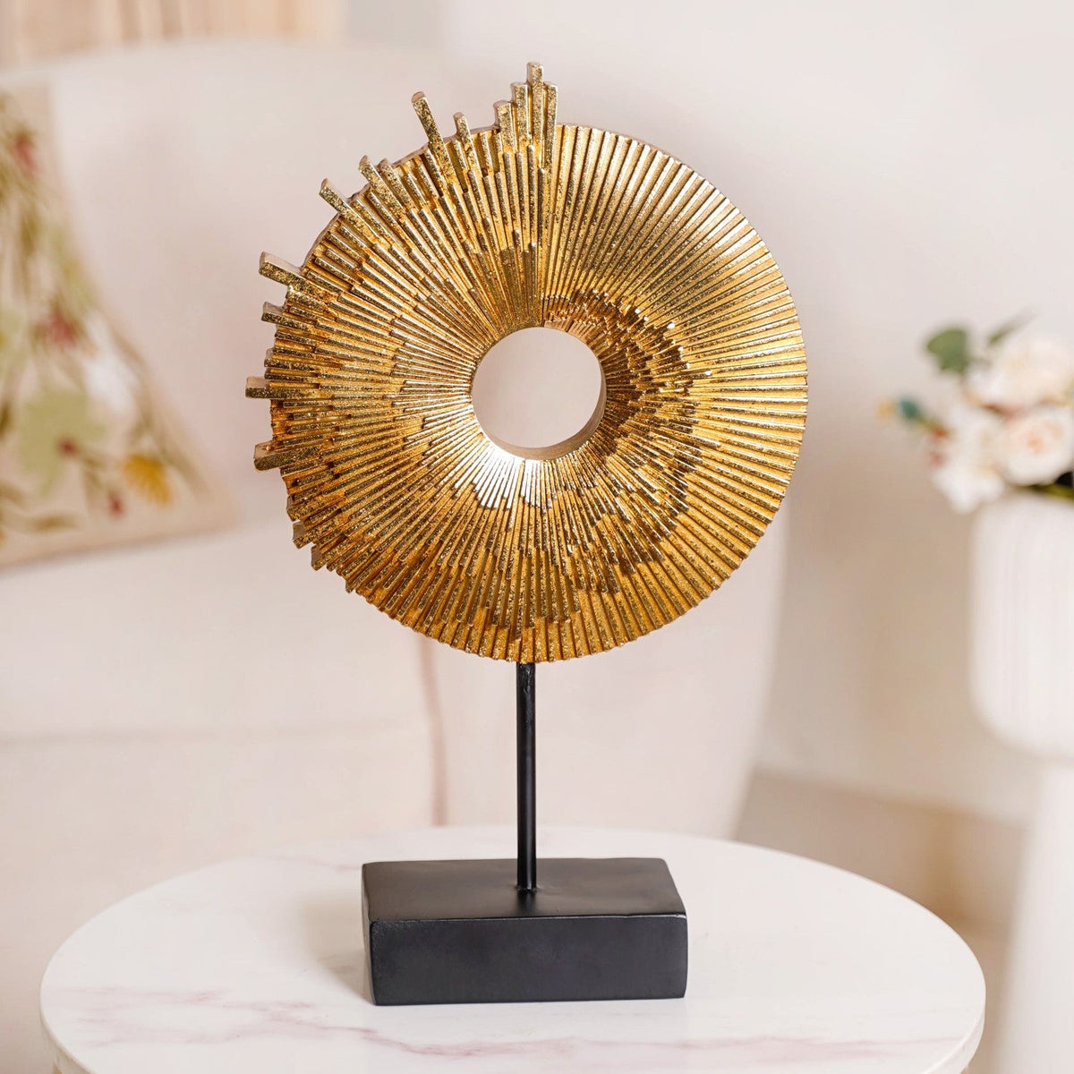 Abstract Ammonite Showpiece For Home Decor Nestasia