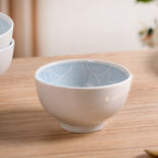 Monvia Art Deco Printed Snack Bowl Set Of 4 Blue 325ml Nestasia
