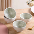 Monvia Geometric Pattern Ceramic Bowl Set Of 4 Mint 325ml Nestasia