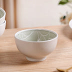 Monvia Geometric Pattern Ceramic Bowl Set Of 4 Mint 325ml Nestasia