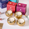 Set Of 4 Festive Delights Gold Scented Candles Nestasia