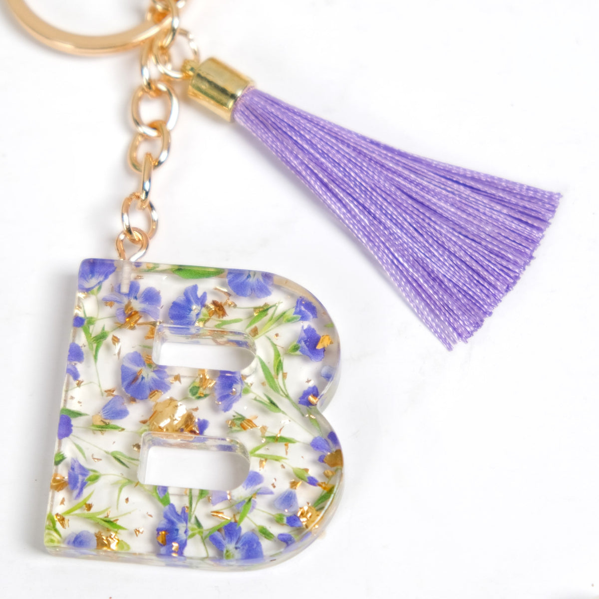 Blooming Beauty Pressed Flower B Keyring Nestasia