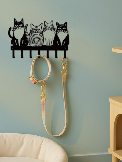 1PC Cute Cat Wall Hook-Adorable Kitty Decor For Home, Strong Metal Wall Hooks