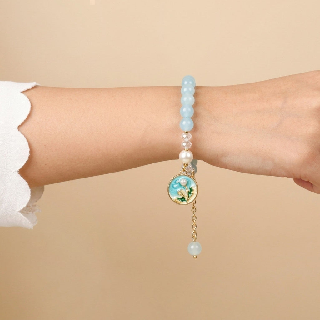 Baby Blue Bracelet Rakhi Gift Set Nestasia