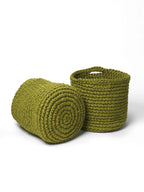 Set of 2 Soft Cotton Basket for Plants, Books, or Blankets