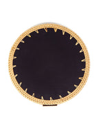 Rustic Handmade Round Cane Tray with Rangoli Mosaic for Stylish Serving and Display