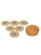 Handwoven Rattan Tea Coasters for Tabletop, Dining, and Beverage Protection