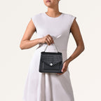 Croco Black Sling Bag Nestasia